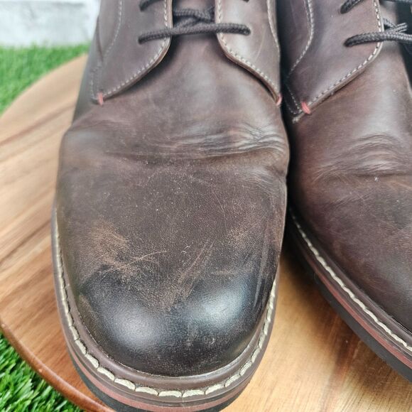 Florsheim Shoes Mens 10 W Brown Leather Norwalk Plain Toe Oxford Comfortech main image 12